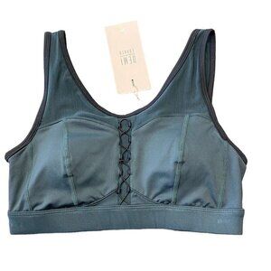 Fabletics x Demi Lovato collab sz S Sports bra Veronica Lace Up Green Black New